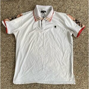 Designer Chuxx Polo Shirt Short Sleeve Mens Italian Design Logo Size XL